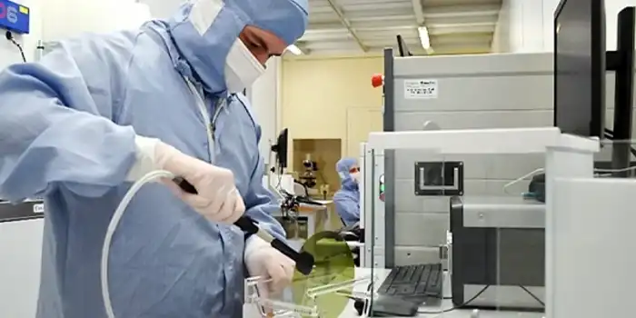 Engineer-holding-wafer