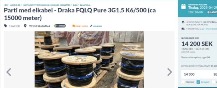 Northvolt-konkursauktion