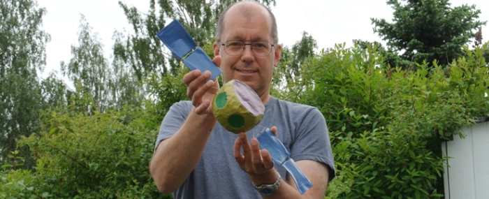 Herbert-Gunell-unpapier-mache-model-Comet-Interceptor